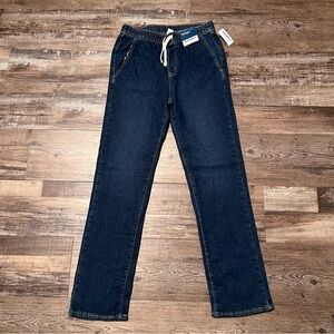 Old Navy Boys Dark Blue Jeans with Elastic Drawstring Waist